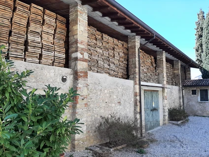 Wine walk in Valpolicella among terraced vineyards 11