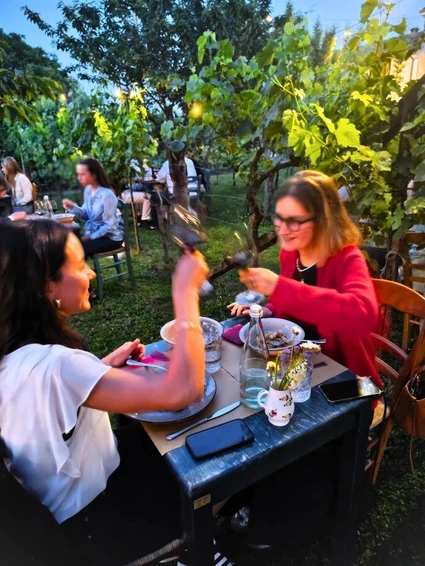Pranzo degustazione sotto al porticato nella campagna del Lago di Garda