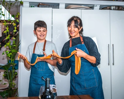 Cooking class in an attic in the centre of Salò on Lake Garda