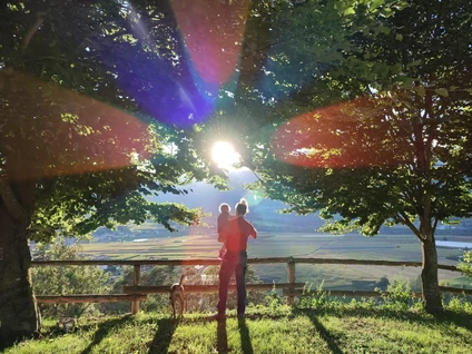 Wanderung zu einem Bauernhof in einem Agriturismo im Trentino 14